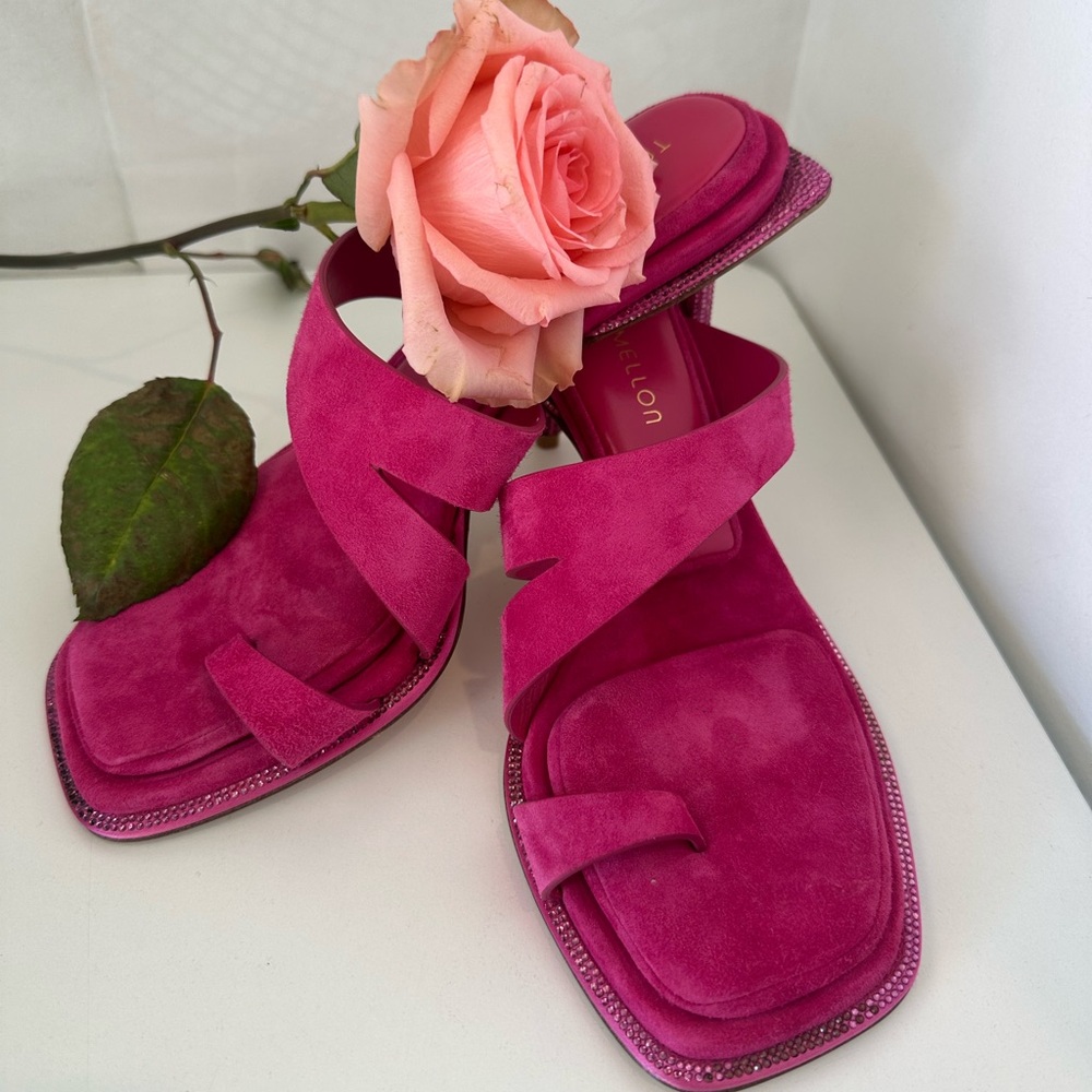 Tamara Mellon Suede Pink Women's Sandals